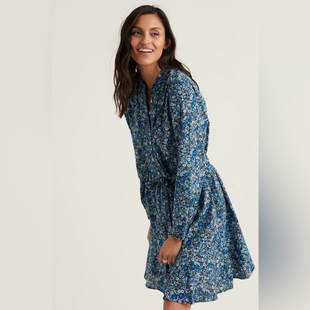 Lucky Brand Poet Mini Dress Sz XXL Blue